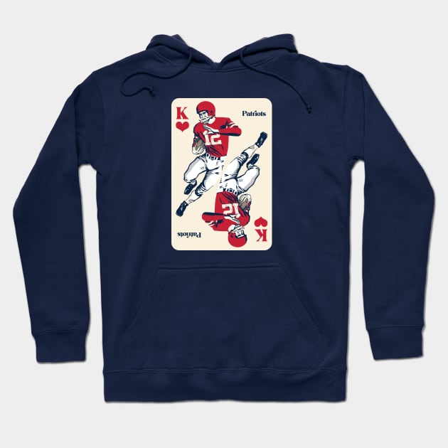 New England Patriots King of Hearts Hoodie by Rad Love